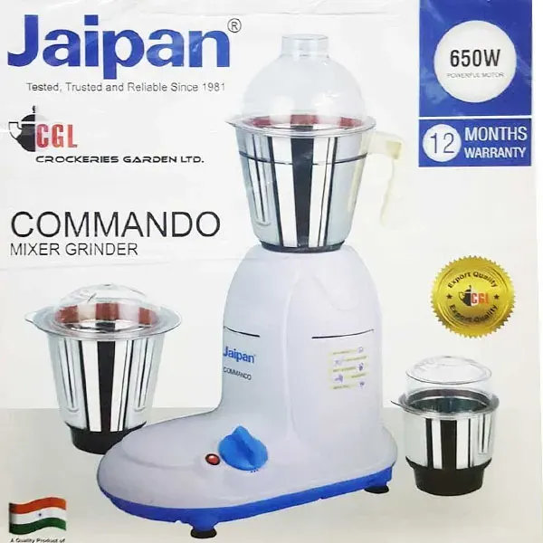 Jaipan Mixer Grinder Blender Commando 650W — Jaipan