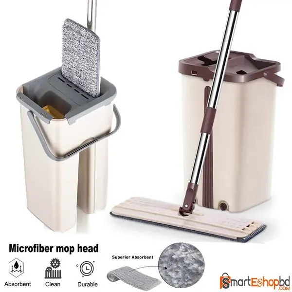 Flat Floor Mop and Bucket Set