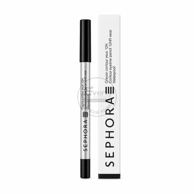 Sephora 12HR Waterproof Kajal | Long-Lasting Eye Pencil | Smudge-Proof Intense Color | Glides Smooth