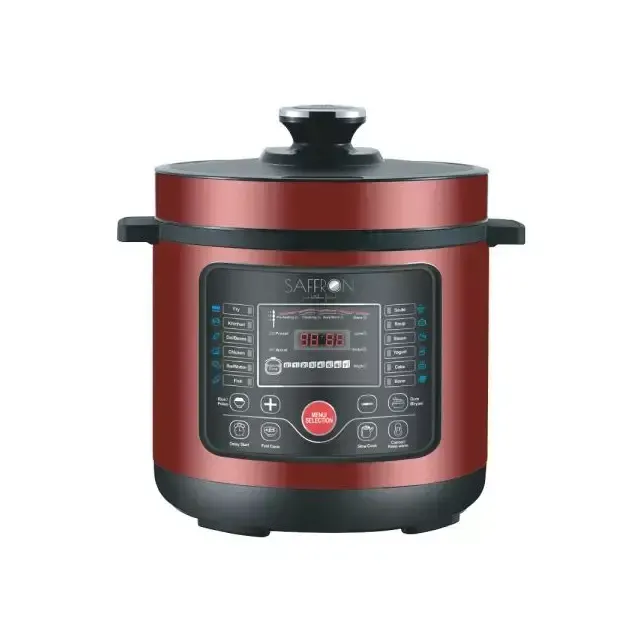 Saffron 5L Electric Pressure Cooker - Maroon — Saffron Jusal Ltd