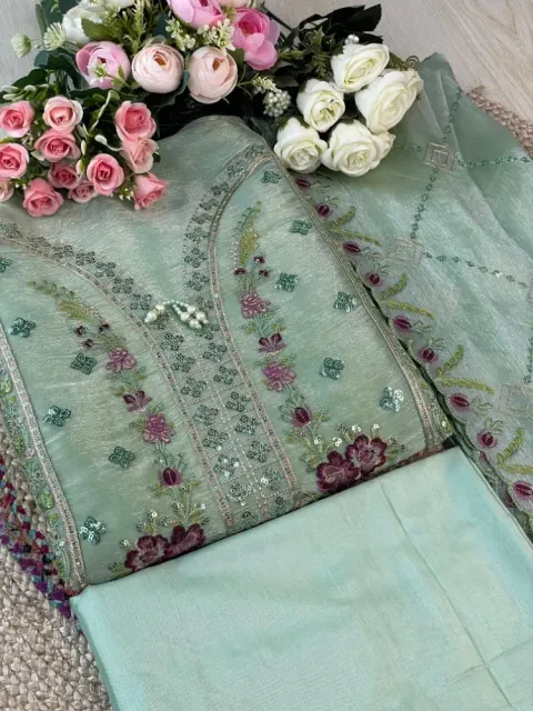 Premium Embroidered Jimmy Chu Georgette 4-Piece Set for Women - Shopemart 1