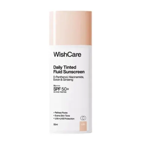 WishCare Daily Tinted Fluid Sunscreen PA++++ SPF 50+ 50ml - L101 — WISHCARE sunscreen
