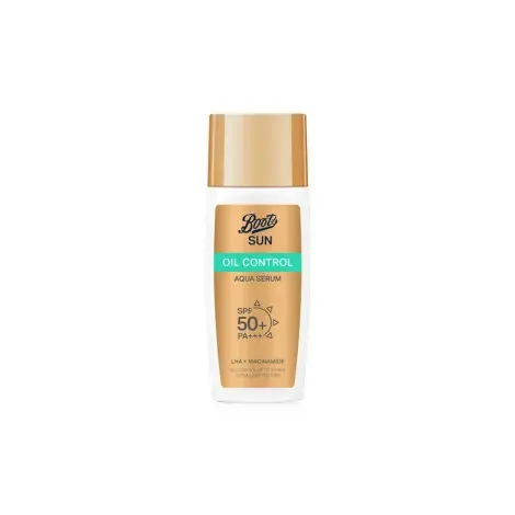 Boots Oil Control Aqua Serum Sun SPF50+ PA++++ 40ml — BOOTS sunscreen