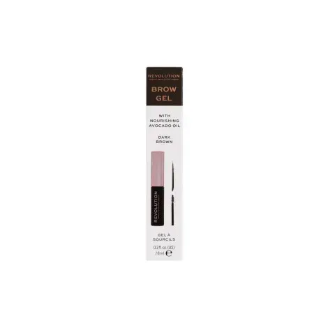 Makeup Revolution Brow Gel - Dark Brown 6ml — MAKEUP REVOLUTION makeup product