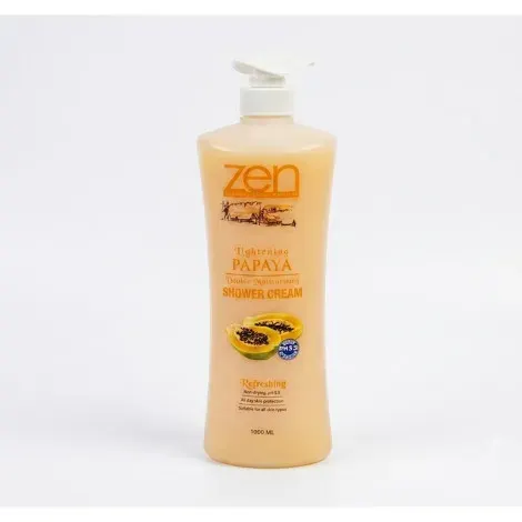 Zen Garden Lightening Papaya Deep Moisturizing Refreshing Shower Cream 1000ml — ZEN GARDEN moisturiser