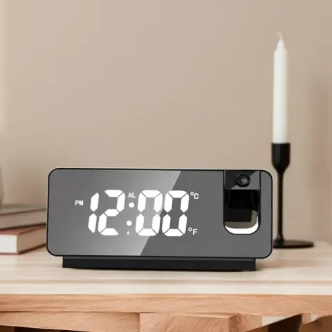 LED Digital Projection Alarm Clock Electronic HD Screen