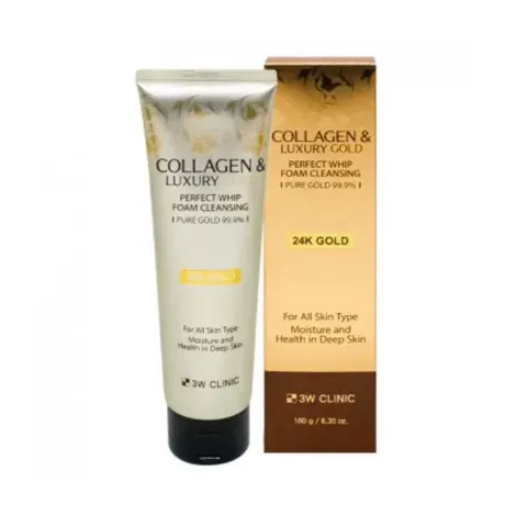 3W Clinic Collagen & Luxury Gold Perfect Whip Foam Cleansing 180g — 3W CLINIC face serum