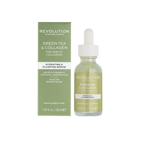 Revolution Skincare Green Tea & Collagen Serum 30ml — MAKEUP REVOLUTION face serum