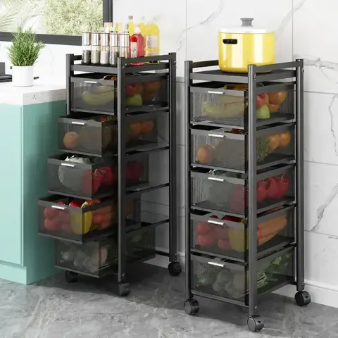 Multi-functional Fruit And Vegetable Drawer Type Storage Rack