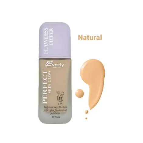 Everly Perfect Skin Glow Flawless Filter Foundation SPF15 - Natural — EVERLY sunscreen