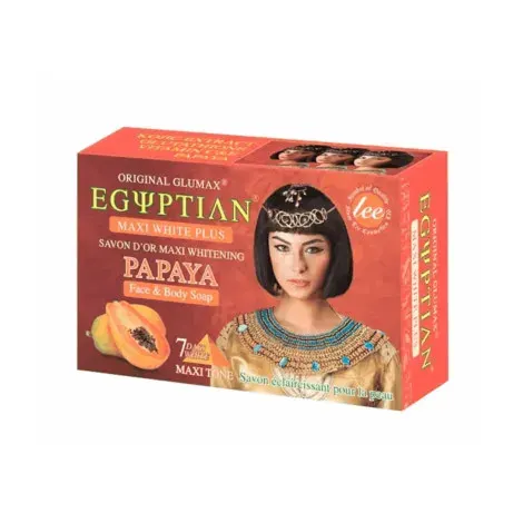 lee Original Glumax Egyptian Maxi White Plus Papaya Face & Body Soap 160g — LEE body care product