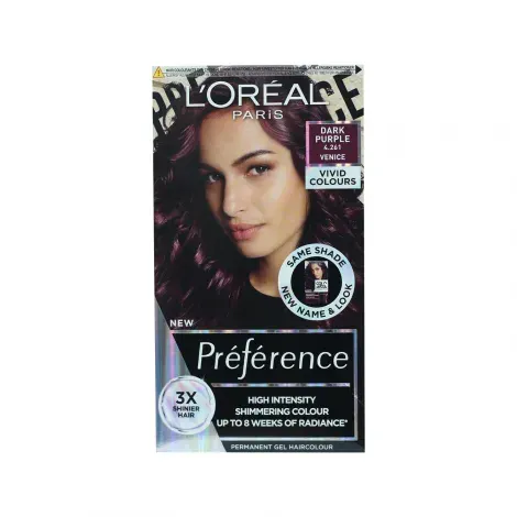 L'Oreal Perference Les Vivids High Intensity Shimmering Colour - 4.261 Dark Purple — LOREAL hair care product