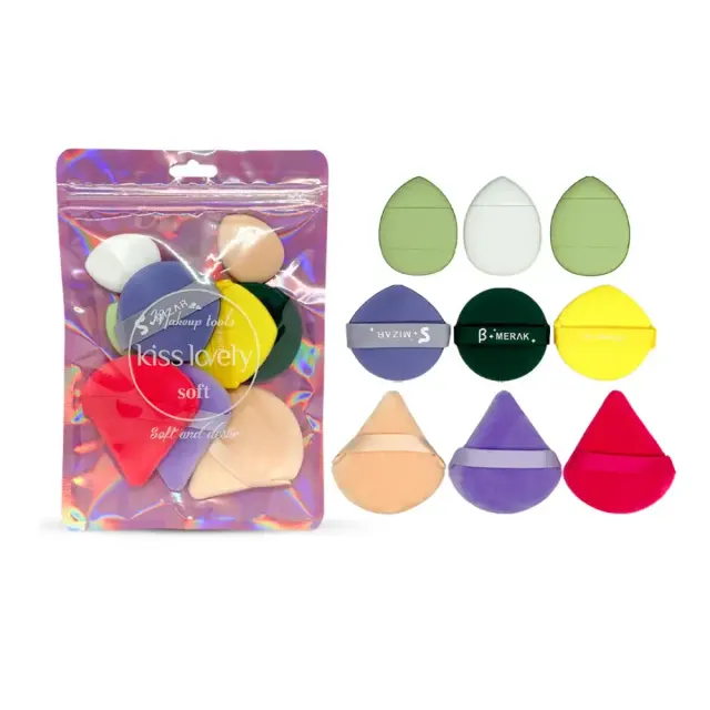 Kiss Lovely Soft Makeup Puff Set - 9pcs — Generic