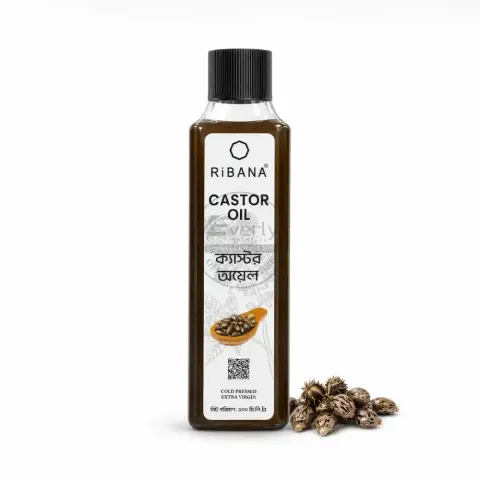 RiBANA Organic Extra Virgin Castor Oil for Hair Fall, Dandruff & Split-End Care - 100ml — Ribana