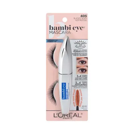 L'Oreal Bambi Eye Waterproof Mascara - 405 Blackest Black — LOREAL makeup product