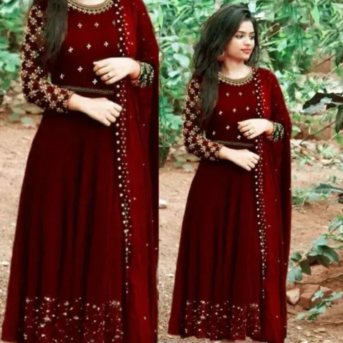 Maroon Luxury Women's Gown – Perfect for Every Occasion - Shopemart