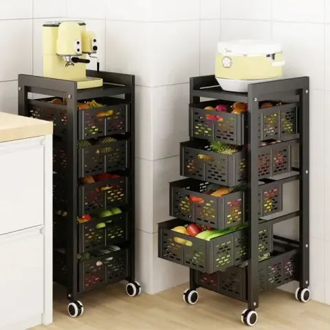 Pull Out Organizer Drawer Storage Rack