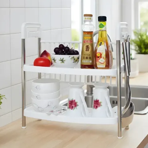 Two Layers Kitchen Storage Rack