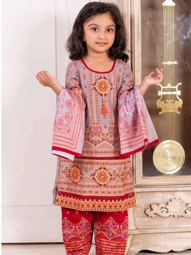 Baby Girl 3-Piece Salwar Kameez Set with Dupatta - Shopemart