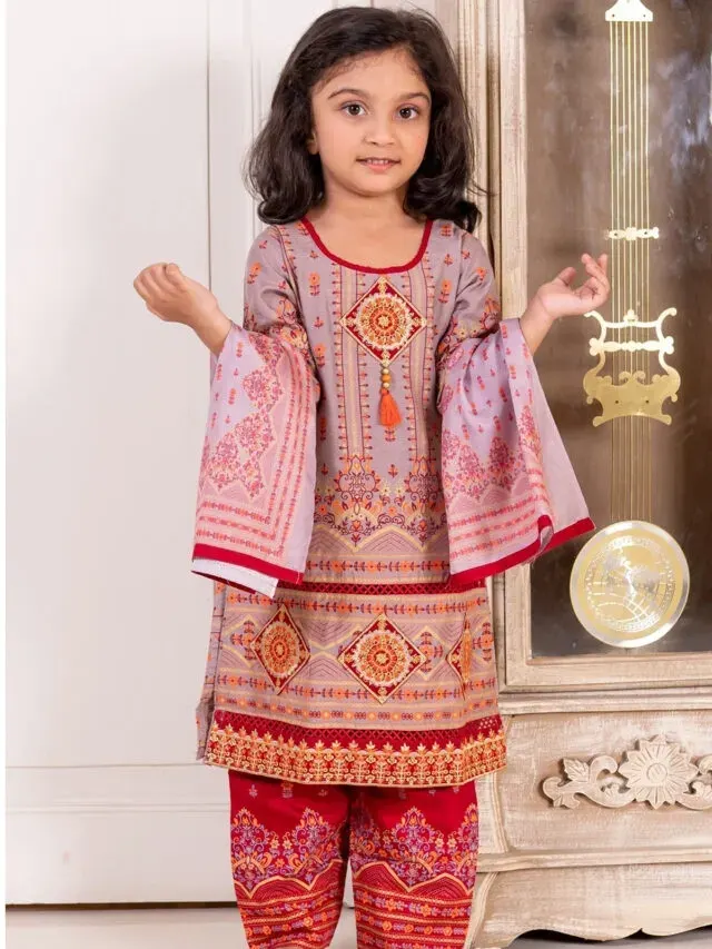 Baby Girl 3-Piece Salwar Kameez Set with Dupatta - Shopemart