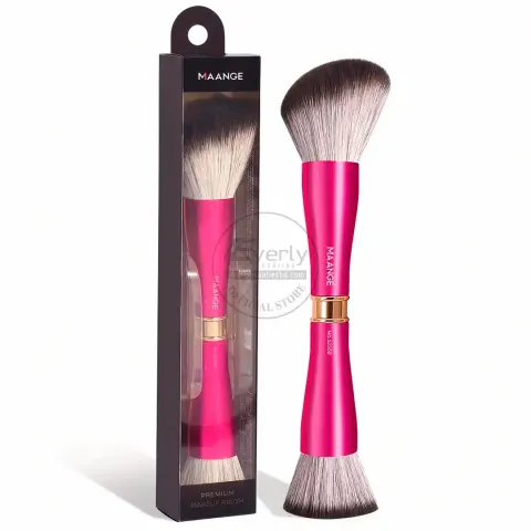 MAANGE 1pcs Premium Double-Ended Makeup Brush - Pink — Maange