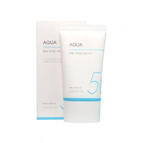 MISSHA All Around Safe Block Aqua Sun SPF50+ PA++++ 50ml – Hydrating Lightweight Sunscreen