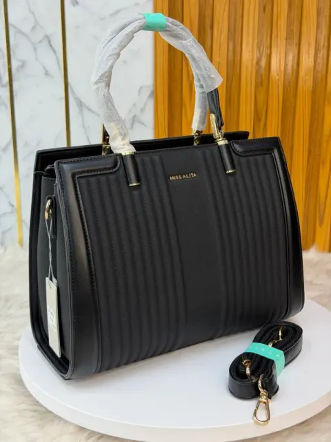 Miss Alita Premium Ladies Handbag with Detachable Sling Strap - Shopemart 1