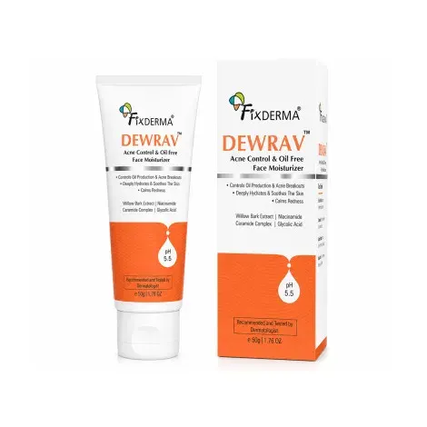 Fixderma Dewrav Acne Control & Oil Free Face Moisturizer 50g — FIX DERMA moisturiser