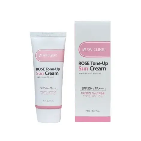3W Clinic Rose Tone-Up Sun Cream SPF 50+ PA+++ 70ml — 3W CLINIC sunscreen
