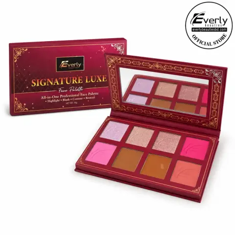 Everly Beauties Signature Luxe Face Palette - Blush, Highlighter & Contour — Everly Beauties
