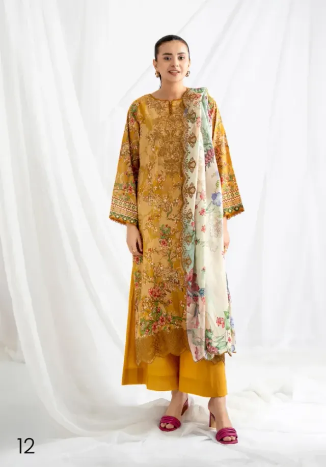 GullJee Rang-e-Haya Lawn - Shopemart 1