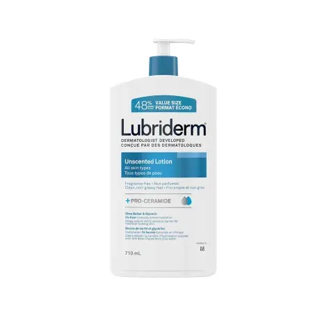 Lubriderm Unscented Lotion 710ml — LUBRIDERM moisturiser