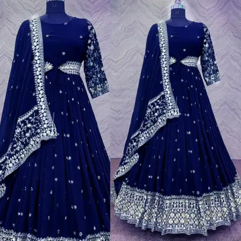 Navy Blue Luxury Women's Gown – Perfect for Every Occasion - Shopemart