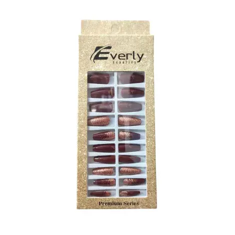 Everly Natural Fake Nails 24pcs - L106 — EVERLY beauty product