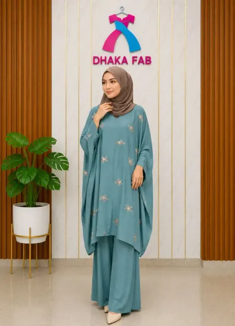 Pest Casual Embroidered Kaftan Set – Premium CEY Fabric