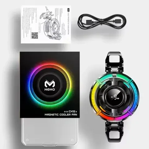 MEMO CX15 Digital Display Phone Cooling Fan — MEMO