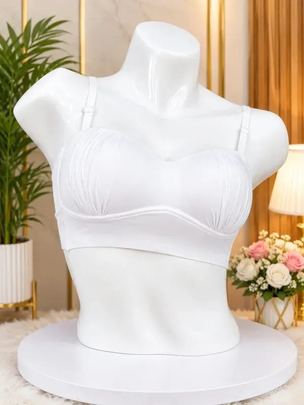 White Premium Stepless Padded Push-Up Bra | Seamless Comfort & Elegant Support
