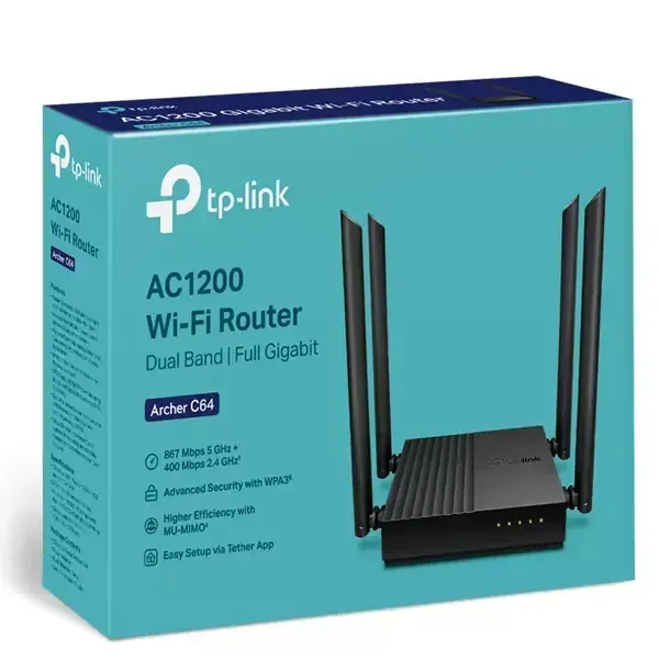 TP-Link Archer C64 AC1200 1200mbps Dual-Band Wireless MU-MIMO Gigabit WiFi Router — TP-Link
