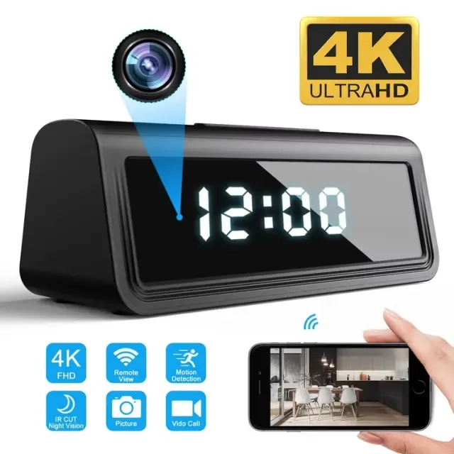 A21 Table Clock Camera Full HD Wi-Fi and Night Vision