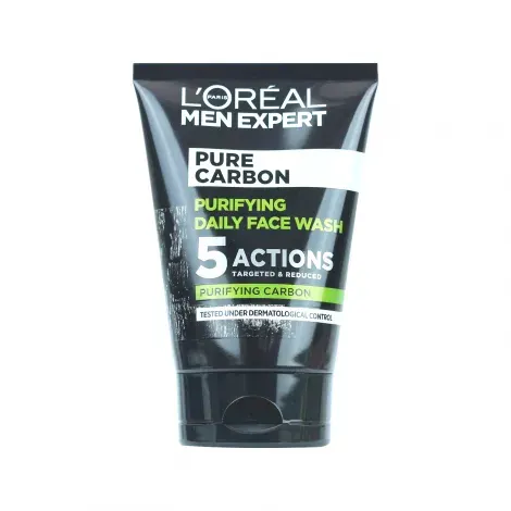 Loreal Men Expert Pure Carbon Purifying Daily Face Wash 100ml — LOREAL face wash
