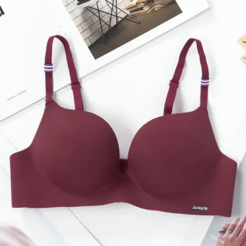 Maroon Just Style Bra – Seamless Comfort Everyday Bra for Women