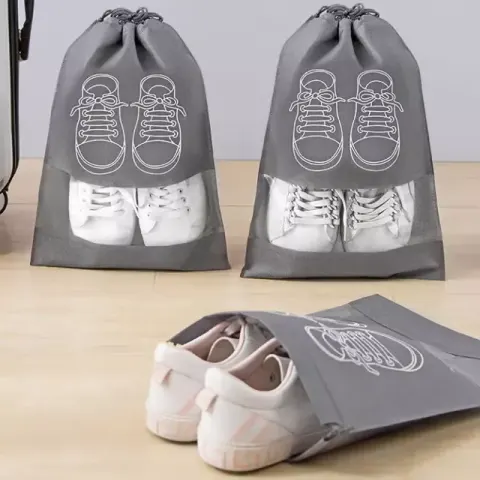 2 PCS Visible Home Storage Bag Non-Woven Dustproof Drawstring Bags for Clothing and Travel