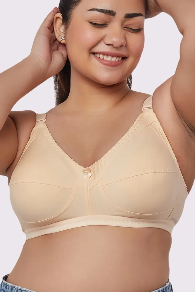 Non-Padded Plus Size Cotton Blend Bra for Women - Shopemart 1