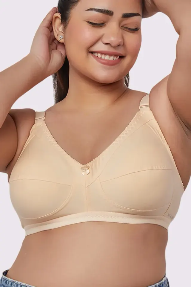 Mst Non-Padded Plus Size Cotton Blend Bra for Women