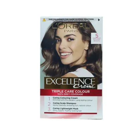 L'Oreal Excellence Creme Triple Care Colour - 5 Natural Brown — LOREAL beauty product