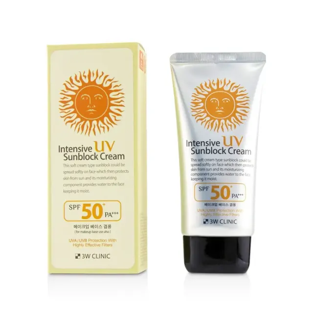 3W Clinic Intensive UV Sunblock Cream SPF 50+PA+++ — 3w Clinic