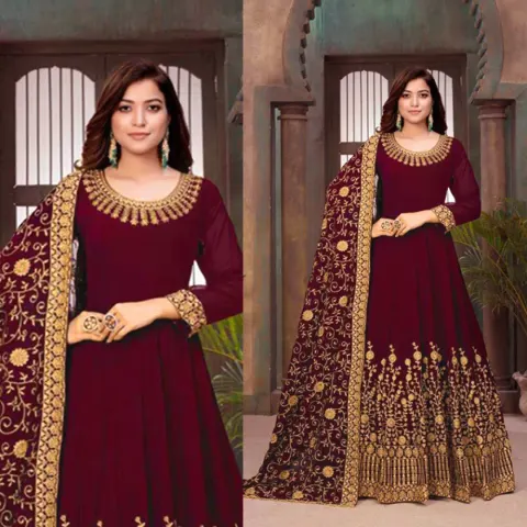 Maroon Luxury Women's Gown – Perfect for Every Occasion - Shopemart
