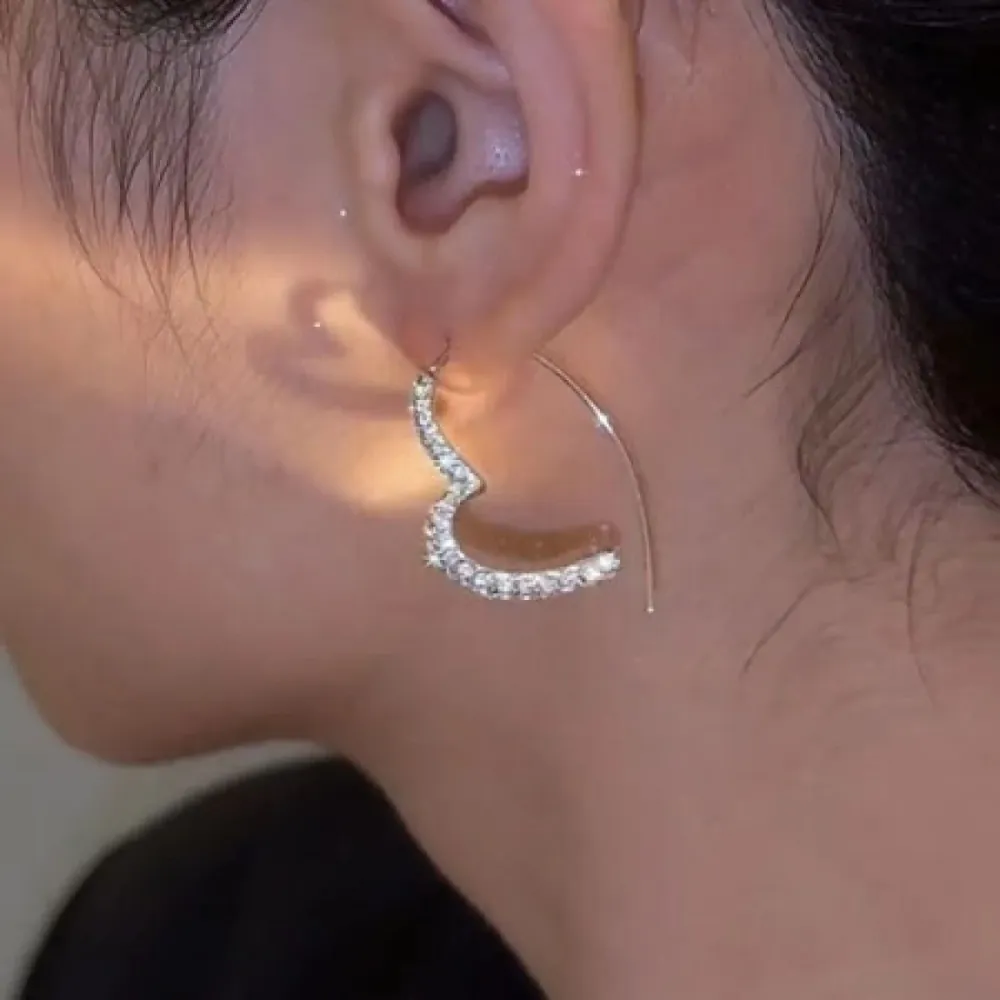 Cubic Love Zircon Earrings-10134