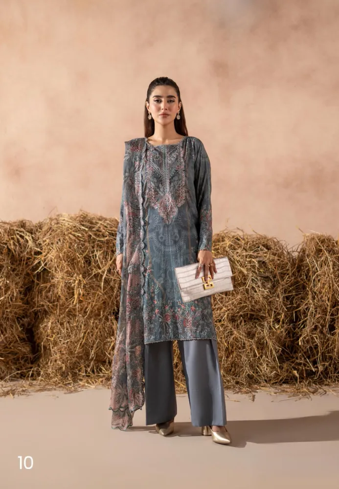 GullJee Rang Pasand Embroidery Lawn - Shopemart 1