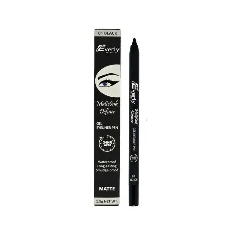 Everly Matte Ink Definer Waterproof Gel Eyeliner Pen - 01 Black — EVERLY makeup product